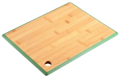 Produktbild von KESPER Schneidebrett mit grünem Rand 35 x 26 x 15 cm Bambus 58281