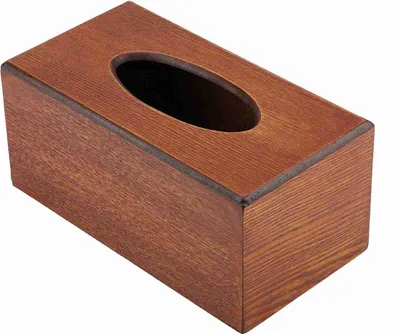 Obrázek produktu pro Rectangular Tissue Box Natural Elegance Wood Tissue Box for Living Room Bedroom Kitchen (Light)