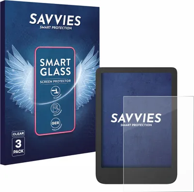 Produktbild von 3x Savvies Schutzglas Folie für Tolino Shine 5 2024 9H Panzer Schutzfolie Glas Displayschutz klar transparent