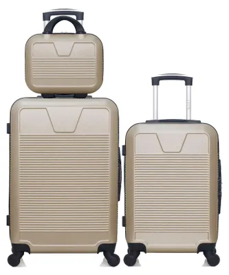 Produktbild von WAVE PARIS – 3er-Set – Wochenendkoffer, Handgepäckkoffer und Kosmetikkoffer SELENGA