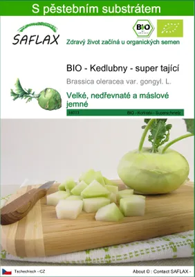 Obrázek produktu pro SAFLAX - BIO - Kedlubny - super tající - Brassica oleracea var. gongyl. L. - 20 Semena - S pěstebním substrátem bez klíčků