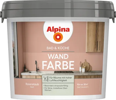 Produktbild von Alpina Bad & Küche Wand-Farbe 2,5 Ltr. Rosenstaub