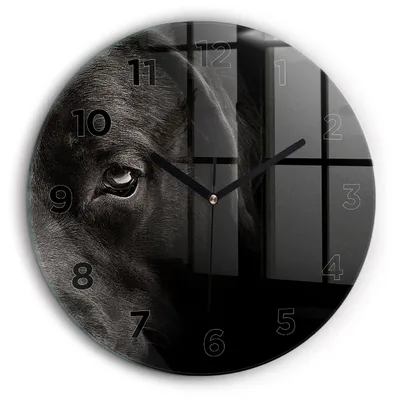 Produktbild von Wallfluent Große Wanduhr – Stilles Quarzuhrwerk - Uhr Dekoration Wohnzimmer Schlafzimmer Küche - Zifferblatt - schwarze Zeiger - 60 cm - Schottischer Hund und Katze