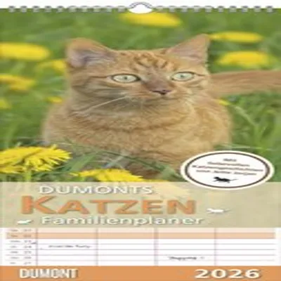 Productafbeelding van Dumonts Kattenkalender - Familieplanner in het formaat 19,5 x 45 cm
