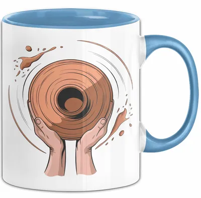Produktbild von Töpfer Künstler Tasse Geschenk Lustige Geschenkidee Spruch Für Ton Kreative (Blau)