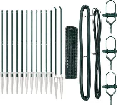 Produktbild von Möbel Euro Zaun mit 13 Spike-Posts 1,2x25 m verzinkter Stahl Grün - Metallzäune 3350595