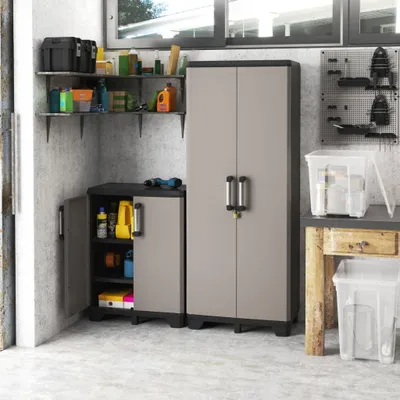 Image de Keter Armoire de rangement avec étagères Pro Noir Gris
