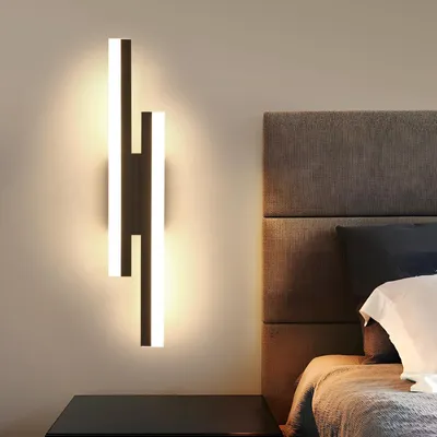 LED-Wandlampe 16 W, schwarz, 3000 K warmweiß, 1800 lm