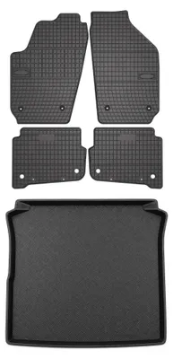 Obrázok produktu pre Gumové autokoberce SolidPRO + vaňa kufra pre: Seat Cordoba II 2002-2009 sedan 5 ks