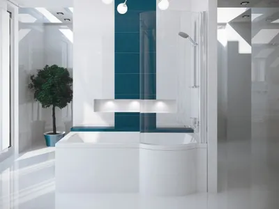 Produktbild von Eckbadewanne Badewanne INSPIRO RECHTS 160x70 mit Glasabtrennung, Schürzen , Ablaufgarnitur und Füßen.
