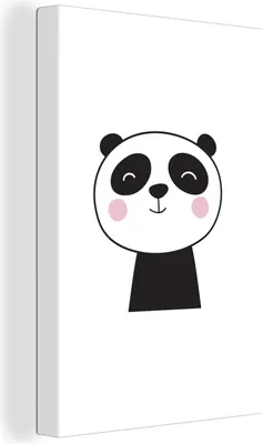 Obrázek produktu pro OneMillionCanvasses® - Obraz na plátně - 90x140 cm, Panda - Ilustrace - Dětský pokoj - Děti, Nástěnná dekorace - Nástěnná dekorace - Ložnice