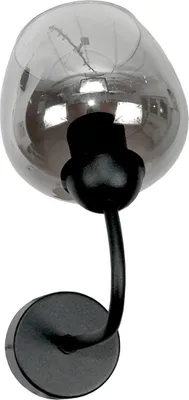 Immagine prodotto di Lampada Da Parete Nera, Lampada In Vetro Grafite 15-173 Horace