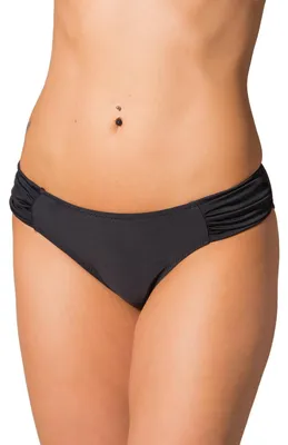 Produktbild von Aquarti Damen Bikinihose mit seitlichen Raffungen, Farbe: Schwarz, Größe: 38