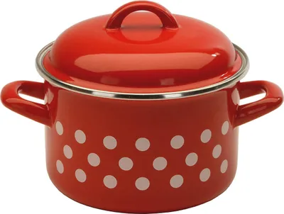Immagine prodotto di Metalac, Vaso con coperchio rosso, punto 14cm 1,5 l