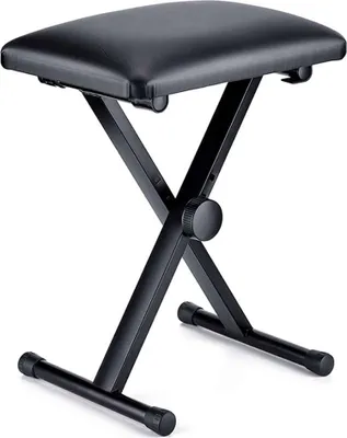 Image de Pianokruk – Réglable en hauteur et pliable – Noir – 3 hauteurs (42 cm, 46 cm, 50 cm) – Assise confortable