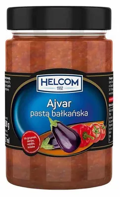 Zdjęcie produktu dla Pasta z bakłażanem i papryką w stylu bałkańskim Helcom Ajvar 327ml