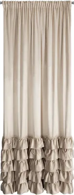 Produktbild von EUROFIRANY | Vorhang - 140x270 cm - Beige - Mit Rüschen und Zirkonia - Romantischer Stil