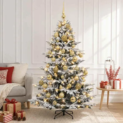 Imagen del producto de Árbol de Navidad artificial con bolas 150 cm 150 LED