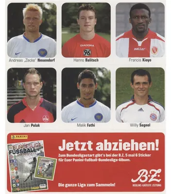 Immagine prodotto di Panini Bundesliga 2006/07 - Figurine - Foglio promozionale n. 5