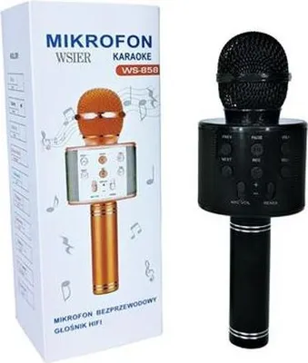 Zdjęcie produktu dla Mikrofon zabawkowy JYWK369-6 czarny