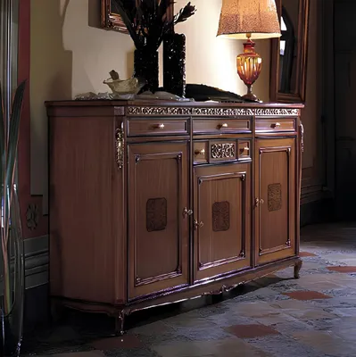 Produktbild von Kommode Anrichte Sideboard Braun Massiv Holz Schrank Möbel Kommoden Sideboards