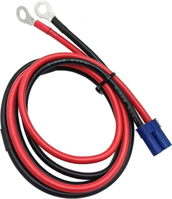 Zdjęcie produktu dla Gniazdo EC5 ze złączem O-ring i kablem silikonowym 10AWG 100 cm - wysokoprądowy adapter do akumulatorów LiPo, ESC, ładowarek i zasilaczy RC