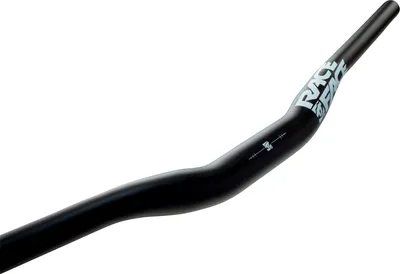 A black bicycle handlebar is shown against a white background.
