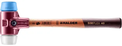 Produktbild von Halder Schonhammer Durchmesser 40mm 615g Simplex mit Schlageinsatz Super-Kunststoff / TPE - 3017040