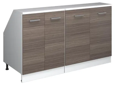 Produktbild von Küchenschrank für Dachschrägen Vicco R-Line Edelgrau 140 cm 2er Set Schrankkorpuss 60 cm Tiefe, Model 60257