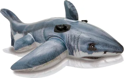 Produktbild von Intex Reittier Great White Shark Ride-On, Grau, 173 x 107 cm