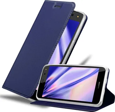 Obrázok produktu pre Cadorabo puzdro na mobilný telefón pre Huawei Y5 2017 / Y6 2017 ochranné puzdro v modrej farbe Cover Etui Book Case Booklet