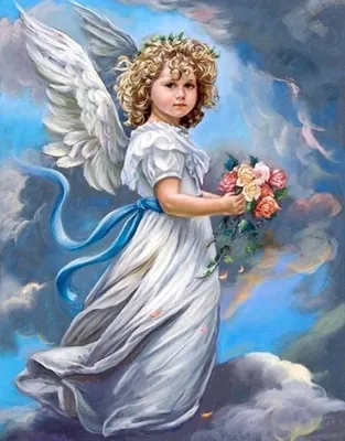 Produktbild von Malen nach Zahlen 5d Diamond Painting Christkind Engel Malen nach Zahlen 30x40cm