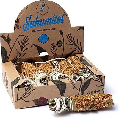 Productafbeelding van Sagrada Madre Sahumitos Smudge Palo Santo Per 5 In Displaydoos - 18x4x12cm