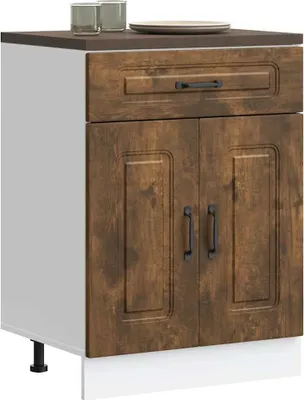 Produktbild von "im Angebot" Küchenunterschrank Kalmar Räuchereiche Holzwerkstoff - Küchenschränke CC23930