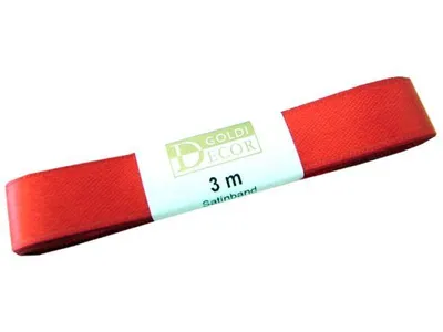 Produktbild von Satinband 15mmx3m Stränge rot
