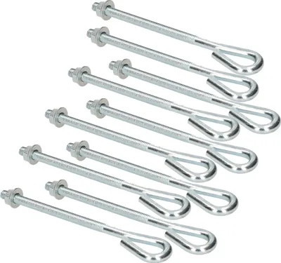 Obrázek produktu pro KOTARBAU® Sada 10 napínáků se závitem M8 150 mm pro napínání plotových sítí Pozinkované