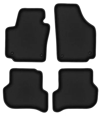 Image de Tapis de sol en moquette pour Seat Altea XL 08.2008-2015 (monospace) – jeu 4 pièces, noirs, sur mesure – Wielganizator DURBAN