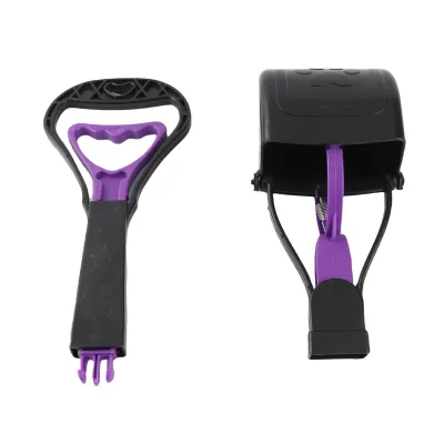 Immagine prodotto di Pinza per escrementi di cane, lunga 45 cm, ergonomica e igienica, portatile, per cani di grossa taglia – Pinza per il giardino e le passeggiate