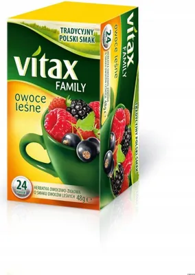 Zdjęcie produktu dla Herbata Vitax Family Owoce Leśne 24 torebki x 2g