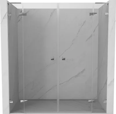 Produktbild von Mexen Lunar L Duo Pendeltüren Dusche 200 , transparent, Chrom - 834DL-200-000-01-00