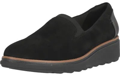 Produktbild von CLARKS Slipper Sharon Dolly mit Keilabsatz und Komfort-Fußbett 1219 Black Sde 42