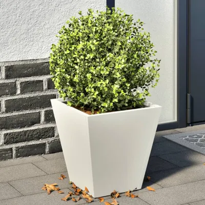 Produktbild von "Rabatt" Pflanzkübel 2 Stk. - Stabile Konstruktion - Weiß 30x30x30 Stahl - Beete CC23722