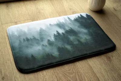 Imagen del producto de Alfombra de baño - Alfombra para baño - Alfombrilla absorbente para ducha - 75x45 cm - Niebla del bosque