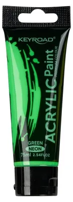 Immagine prodotto di KEYROAD, vernice acrilica neon verde, tubo da 75 ml