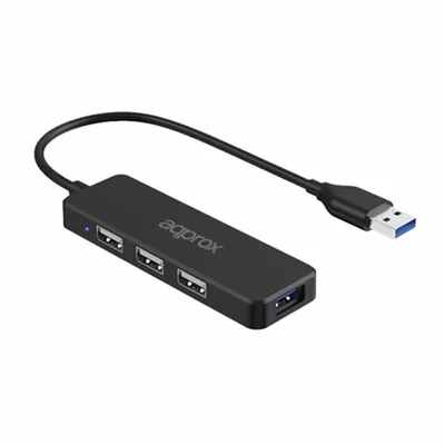 Produktbild von Hub 3 Anschlüsse usb 2.0 + 1 Anschluss usb 3.0 schwarz approx