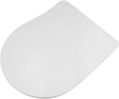 Produktbild von Amazon Basics D förmiger Urea Toilettensitz mattiertes Weiß Bad WC modern 36,5 x 43 cm Design