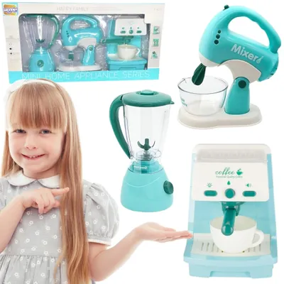 Produktbild von WOOPIE 3-in-1-Küchengeräte-Set: Kaffeemaschine, Mixer, Standmixer mit Sound- und Lichteffekten