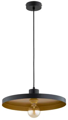 Produktbild von Hängeleuchte, flaches Design, Modell ETERI, schwarz, 1xE27, 15W, Metall, Abmessungen: 80x40x40 cm, Schutzart: IP20, Marke: Alfa