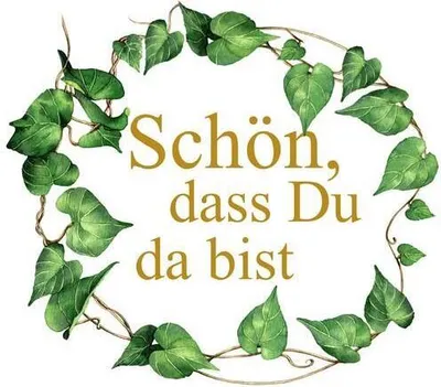 Produktbild von RP 20 Servietten Green Leaves and "Schön" gold - Grüne Blätter um Spruch gold 33x33cm