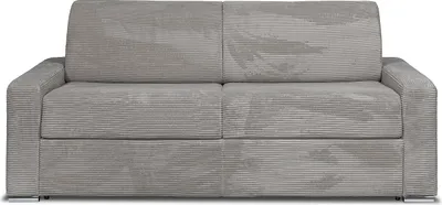 Produktbild von Express 4-Sitzer Schlafsofa in hellgrauem Cord - Liegefläche 160 cm - Matratze 22 cm mit Formgedächtnis - CALITO